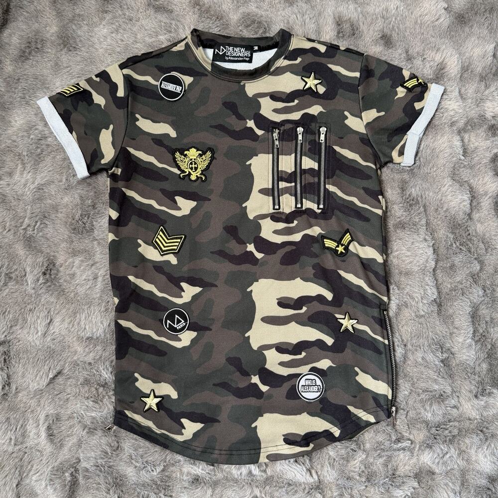 The New Designers T Shirt Camo Pattern Military Inspired Size Medium